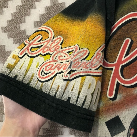 Vintage 90s Chase Authentics NASCAR Dale Earnhardt All Over Print T Shirt - Picture 4 of 8